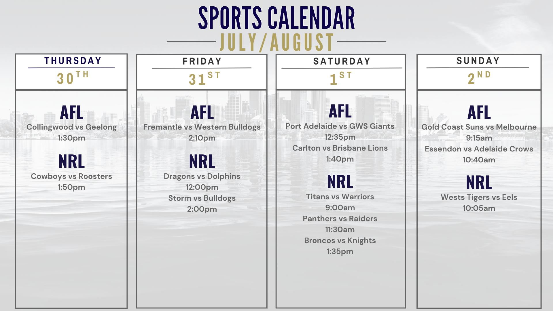 Weekly Sports