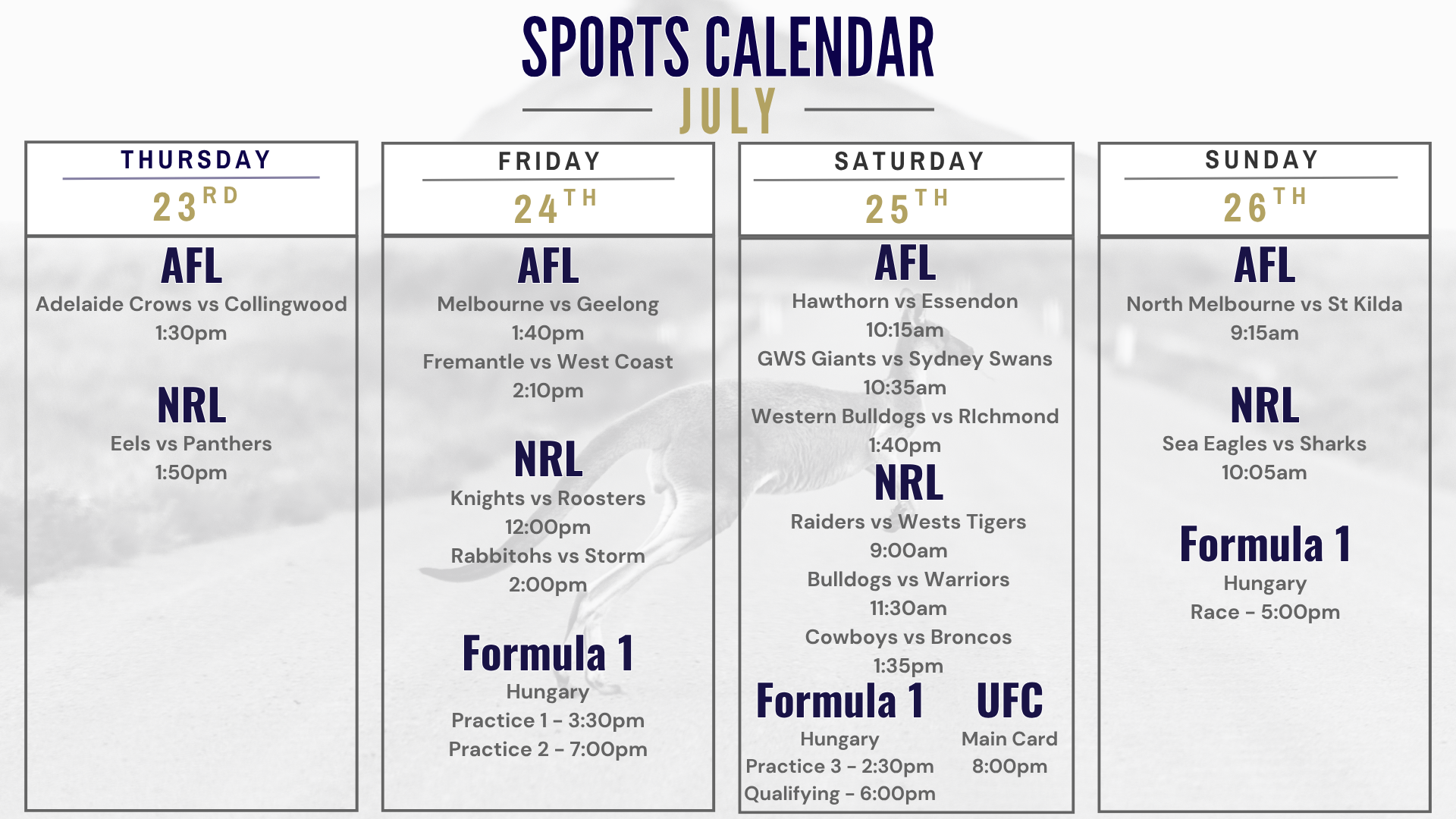 Weekly Sports